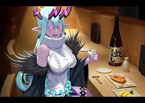 【FGO】伊吹童子お姉さんと居酒屋デート　Fate/GrandOrderのイラスト紹介2160