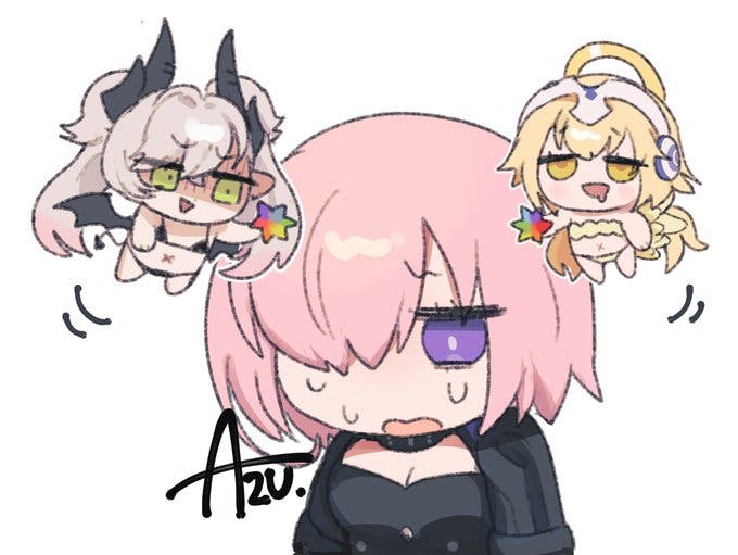 【FGO】これの天使と悪魔をメタンヌとリリスにしてください　Fate/GrandOrderのイラスト紹介3561