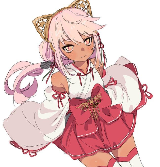 【FGO】巫女クロエ　Fate/GrandOrderのイラスト紹介3678